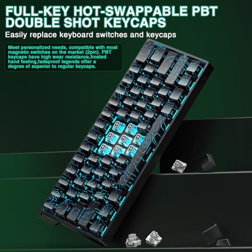 Aula WIN60 HE - 60% Mechanical Gaming Keyboard Wired, Hall Effect Magnetic Switch Hot Swappable, Adjustable Actuation RT Mode, 8000 Hz Polling Rate, RGB Keyboard 60 Percent Compact Design for PC - Image 5