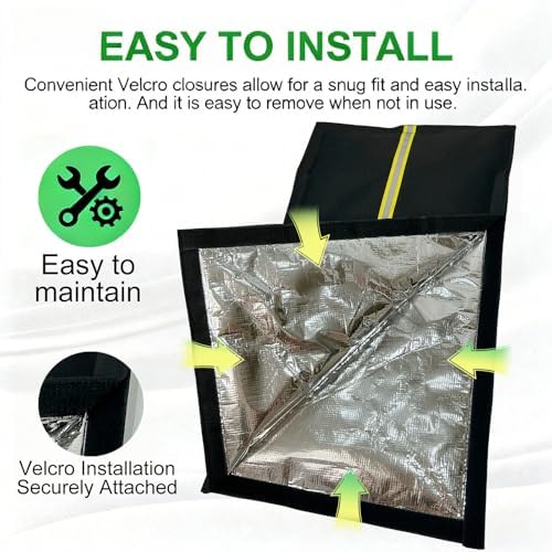 Insulated Outdoor Faucet Cover, Thickened Reusable Design, Dimensions: 25“H x 13.5”W, Reflective Strip Included, Year-Round Frost and Heat Protection, Suitable for RV Campgrounds and Yard Hydrants - Image 4