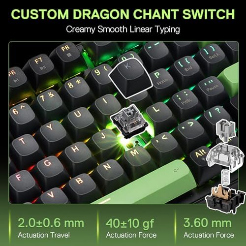 Redragon K740 Wired RGB Gaming Keyboard, Aluminum Base & Knob, 95% Layout - Image 5