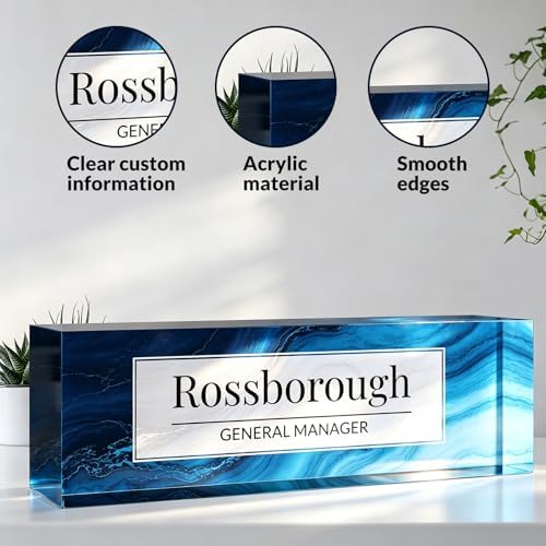 Custom Name Plate for Desk, Desk Name Plate Personalized, Acrylic Desktop Ornament, Stylish Office Decor, Appreciation Present for Boss, Social Worker, Teacher, Nurse, Employee - Image 5