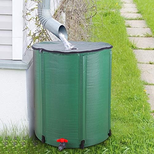 50 Gallon Collapsible Rain Barrel, Portable Rain Water Collection Barrel, Rainwater Collection System with Spigots and Overflow Kit, Rain Barrels to Collect Rainwater from Gutter for Garden - Image 2