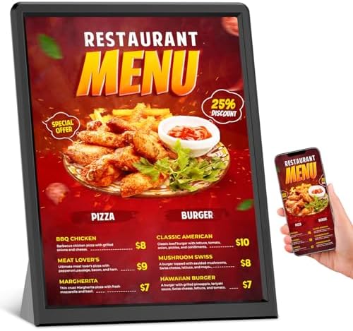 9.7 Inch Digital Signage Display, Touchscreen Digital Menu Board by PWR4GTR