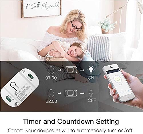 10A KR2201WB Wi-Fi Wireless Smart Basic Switch for Smart Home Smart Life APP Compatible with Alexa & Google Home Assistant No Hub Required Support DIY Module (5-Pcs) - Image 5