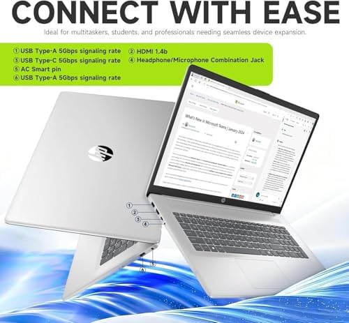 HP 17.3 Inch Business Laptop Computer, 2026 Edition, AMD Ryzen 5 7430U, 16GB RAM, 512GB SSD, Full HD(1920 x 1080) IPS Display, Wi-Fi 6, Windows 11 with Office 365 for The Web - Image 6