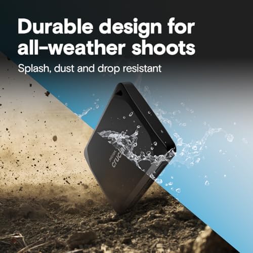 Crucial X10 Pro 1TB Portable SSD, Up to 2100MB/s Read, 2000MB/s Write, 3.2 USB-C, External Solid State Drive, Durable Storage for PC & Mac, for Professional Creators, Black - ‎CT1000X10PROSSD902 - Image 3