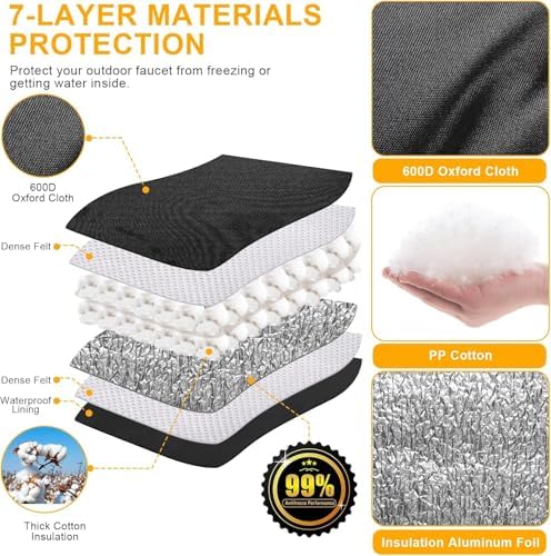 Insulated Backflow Preventer Cover, 36" W x 24" H, Flag-Black - Image 4