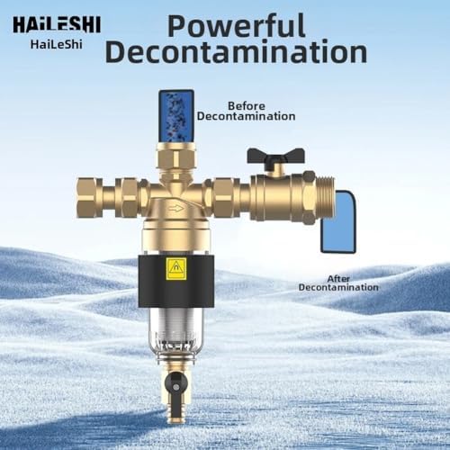 DN20 Magnetic Water Heater Filter With Stainless Steel Mesh For Boiler Sludge, Scale And Rust Separation, 3/4 Inch Threaded Connection, On/Off Drain Handle - Image 3