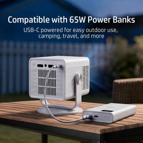 HP Projector Built-in Apps, USB-C Power Bank Compatible for Outdoor MC400 - Image 3