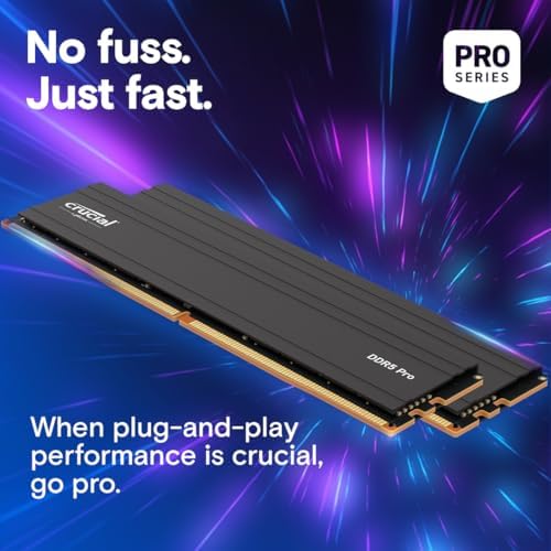 Crucial Pro 32GB DDR5 RAM Kit (2x16GB), 6000MHz (or 5600MHz or 5200MHz or 4800MHz) Desktop Memory UDIMM 288-pin, Compatible with 13th Gen Intel Core and AMD Ryzen 7000 - CP2K16G60C48U5 - Image 5