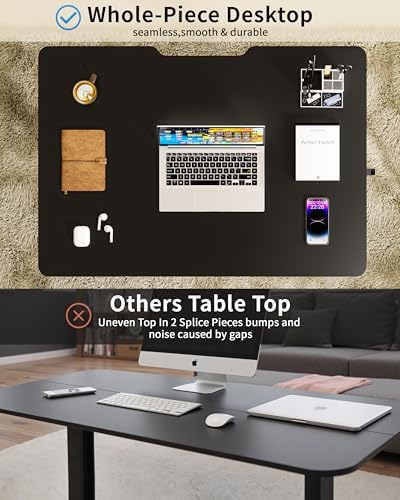 Okin Small Electric Standing Desk, 36 x 24 Inches Whole Piece Height Adjustable Desk, Black Sit to Stand Desks Computer Workstation for Home Office - Image 4