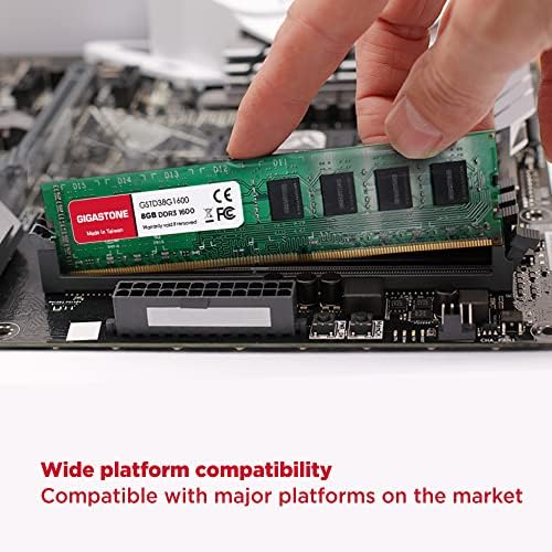 【DDR3 RAM】 GIGASTONE 32GB Kit (4x8GB) DDR3/DDR3L 1600MHz (1333MHz) PC3-12800 (PC3-10600) CL11 1.35V/1.5V 2Rx8 UDIMM 240 Pin Unbuffered Non ECC High Performance PC Desktop Memory Upgrade - Image 5