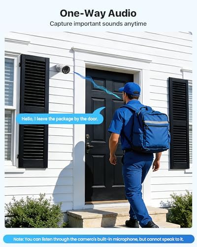 ZOSI 5MP PoE Security Camera System with Audio, 4pcs 4MP Metal Cam, NO HDD - Image 4