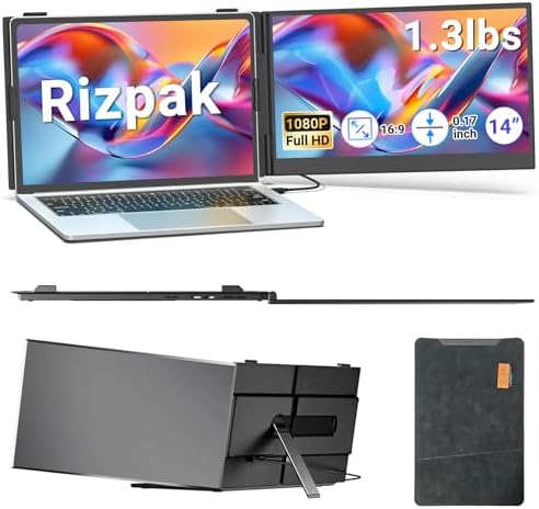 14" FHD 1080P Laptop Screen Extender, Portable Monitor for Laptop by Unknown