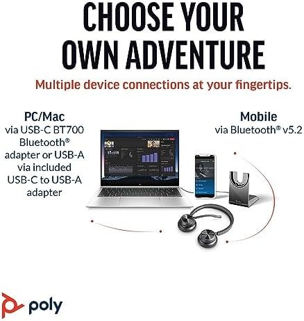 POLY Voyager 4320 UC | Bluetooth Wireless Headset with Noise-Canceling Mic - Image 5
