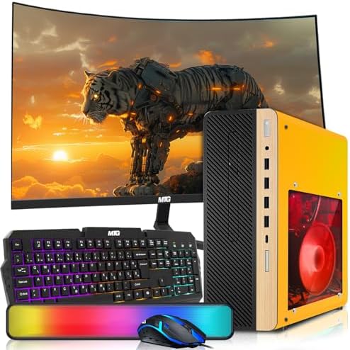 HP Half Light Desktop PC Lambo AMD Ryzen 3 Pro, 16GB RAM, 1TB SSD, Win 11 by Amazon+Renewed