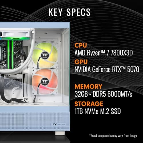 Thermaltake LCGS View 7870H-270 Gaming Desktop (AMD Ryzen™ 7 7800X3D, ToughRam 32GB DDR5 6000MT/s RGB Memory, NVIDIA® GeForce RTX™ 5070, 1TB NVMe M.2, WiFi, Windows 11) V27H-B850-570-LCS - Image 2