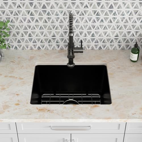 Kichae 12 Deep Undermount Laundry Sink 21x18 Granite Composite Quartz Sink - Image 3