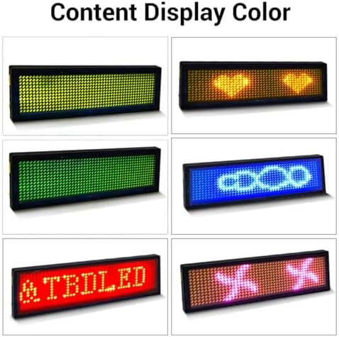 Color LED Nameplates, LED Displays, Scrolling Information Displays, 12x48 Pixels, App Controlled, Programmable Nameplates, Reusable, Price, Suitable for Restaurants - Image 7