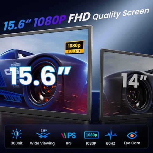 15.6" Laptop Screen Extender, 1080P FHD Detachable Laptop Monitor Extender - Image 2