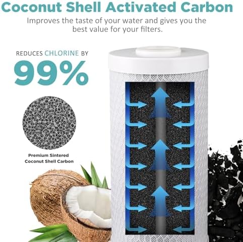 SimPure 5 Micron 10" x 4.5" CTO Carbon Whole House Water Filter Cartridge - Image 3