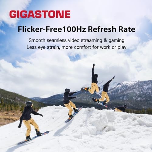 Gigastone 24 inch IPS LED Back Light Monitor 2-Pack 100Hz FHD 1920 x 1080,178°WideView,Frameless, Dual Monitor, MPRT 1ms, Built-in Speakers, Eye Care Technology, Ergonomic Tilt VESA Mount, HDMI VGA - Image 3