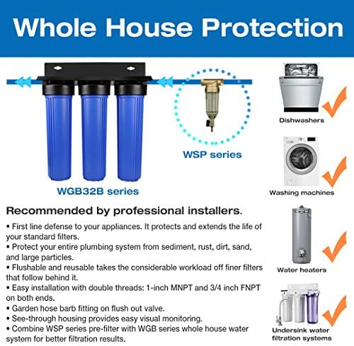 iSpring WSP-50 Spin Down Sediment Filter, 2 Push-Fit Fittings, 50 Micron - Image 3