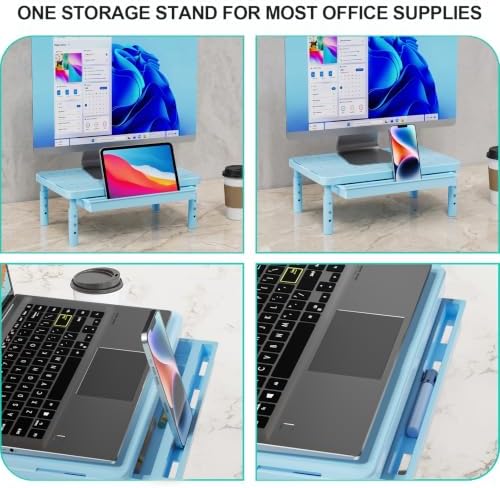 WALI 3 Height Adjustable Computer Monitor Stand with Storage, up to 44 lbs - Image 3