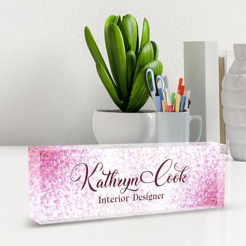 Name Plate for Desk-Personalized Name Plates for Desk-Name Plate Personalized for Office-Gifts for Teacher Boss Employee Appreciation Office Desk Decor (pink diamond), MYDZBJMT1009 - Image 6