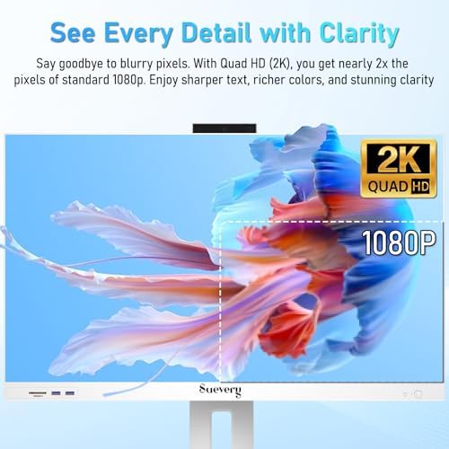 suevery 27" All-in-One Desktop Computer Prebuilt PC 32G RAM 1TB SSD - Image 3