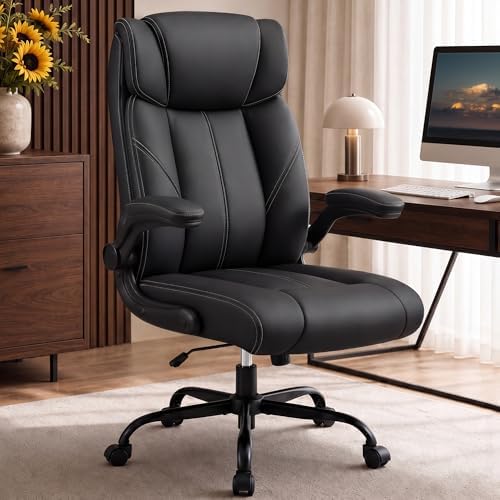 Office Chair, Leather Ergonomic Computer Desk Chair with Rocking by Unknown