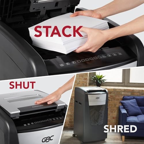 GBC Paper Shredder, AutoFeed+, 600 Sheet Capacity, Super Cross-Cut, Office Shredder, 600X (WSM1757510) - Image 6