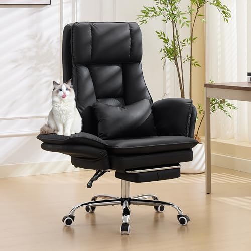 TonghuaS Big and Tall Cross Legged Office Chair, Flip Armrests ＆ Foot Rest by TonghuaS