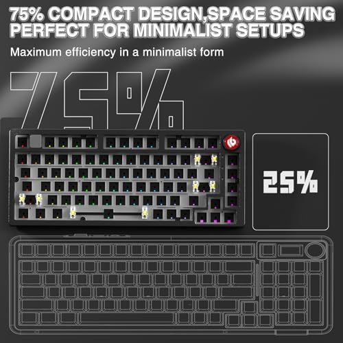 LEOBOG Hi75C Upgraded Wired Mechanical Keyboard Kit – Aluminum Alloy 75% - Image 4