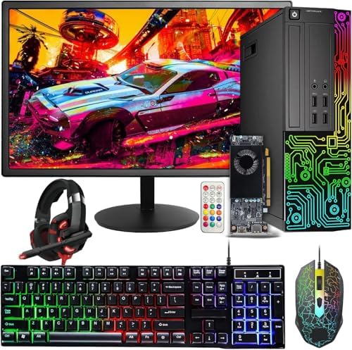 Dell OptiPlex PC,Core I5,24'' Monitor,RX 550 4G,16G RAM,512G SSD(Renewed) by Amazon+Renewed