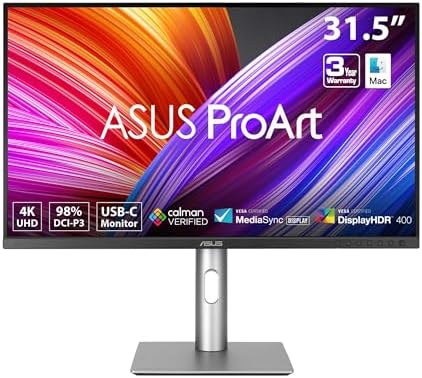 ASUS PA329CRV-P 32 Inch 4K UHD ProArt Monitor for Apple Mac, TAA Compliant by Unknown