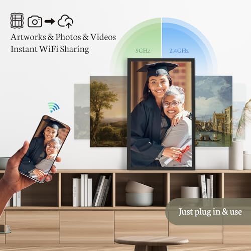BSIMB 32" Digital Picture Frame, Anti-Glare Screen, Dual-Band Wi‑Fi, 64GB - Image 2