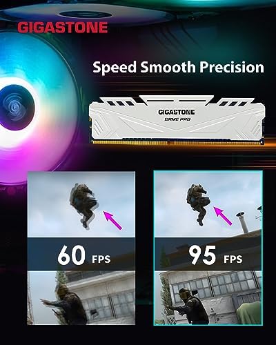 【DDR4 RAM】 GIGASTONE Game PRO 32GB Kit (2x16GB) DDR4 3200MHz PC4-25600 CL 16-18-18-40 Intel XMP 2.0 AMD Ryzen 1.35V UDIMM 288 Pin Unbuffered Non ECC High Performance Gaming Desktop Memory - White - Image 3