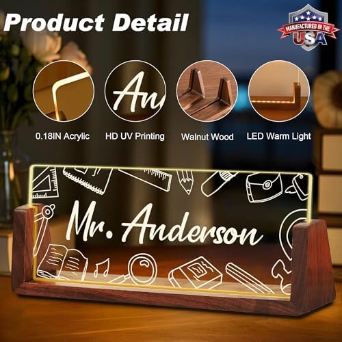 Ship Next Day Custom Name Plate for Desk, Acrylic Office Desk Accessories - Image 3