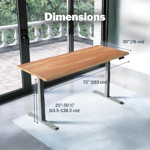Vari ComfortEdge Electric Standing Desk – 72x30 – Butcher Block/Slate - Image 2