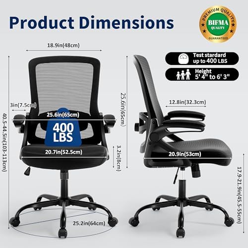Ergonomic Office Chair Desk Chair with Adjustable Lumbar Support - Image 2