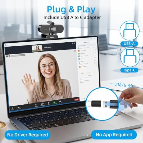 4K Webcam for PC,Auto Focus Streaming Web Cam USB,Dual Noise Reduction Mics - Image 4
