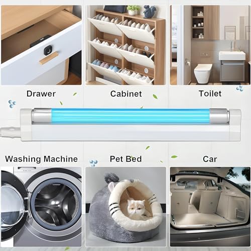 Coospider 6W UV Light Ozone Free, 253.7nm Sanitizer Lamp with Cord and Plug, UVC Lamp for Shoes/Closet/Cabinet/Bathroom 110V CTUV-6 - Image 5