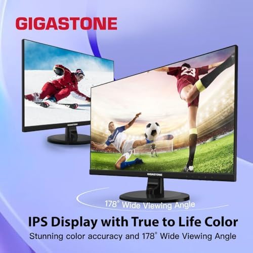 Gigastone 27 inch IPS LED Back Light Monitor 2-Pack 100Hz FHD 1920 x 1080,178°WideView,Frameless, Dual Monitor, MPRT 1ms, Built-in Speakers, Eye Care Technology, Ergonomic Tilt VESA Mount, HDMI VGA - Image 7