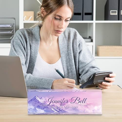 Personalized Name Plate for Desk, Custom Desk Name Plate, Acrylic Name Plate Office Desk Accessories, Personalized Office Gifts for Coworkers Teachers, Employee Appreciation Gifts (Himalayan) - Image 6