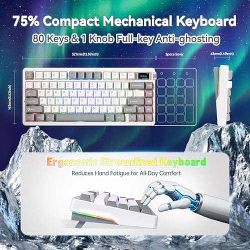 LEOBOG x Aula Nova75 Wireless Mechanical Keyboard,Creamy Gaming Keyboards - Image 4