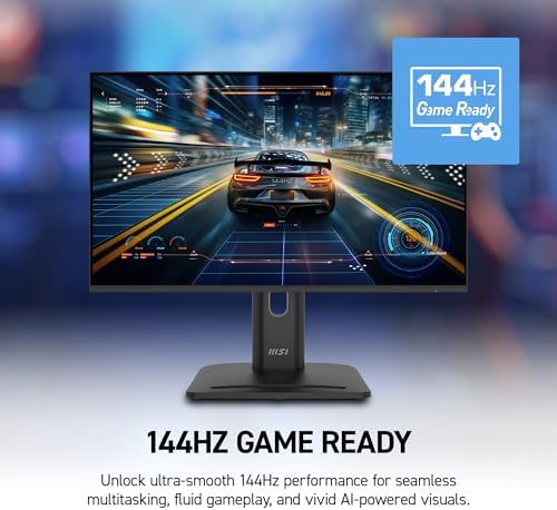 msi PRO MP272 E14C 27-inch IPS 1920 x 1080 (FHD) Office Monitor, 144Hz, Free-Synch, HDMI, USB C (15W Power Delivery), VESA Mountable, Tilt, Speaker, 4-Side Slim Bezel 1ms, Black - Image 4