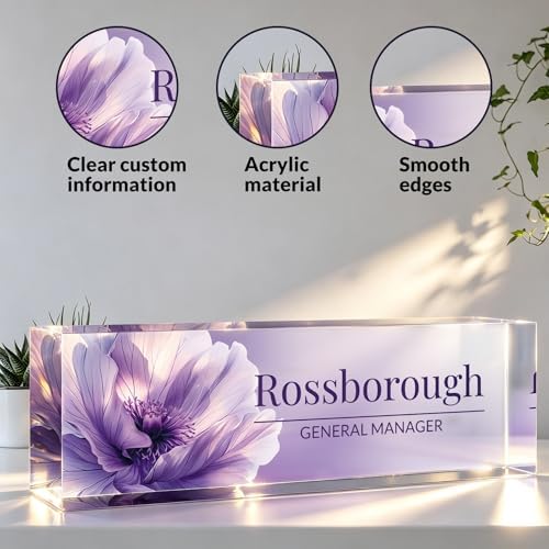 Custom Name Plate for Desk, Desk Name Plate Personalized, Acrylic Desktop Ornament, Stylish Office Decor, Appreciation Present for Boss, Social Worker, Teacher, Nurse, Employee - Image 4