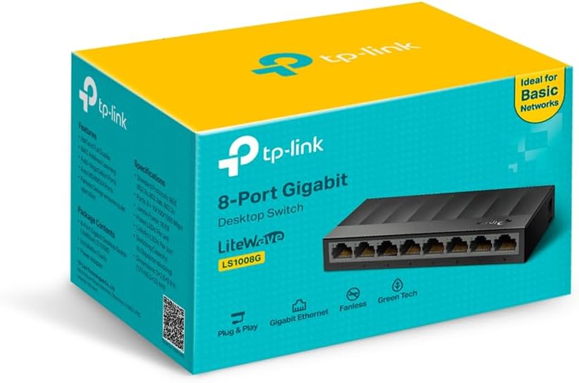TP-Link LS1008G, Litewave 8 Port Gigabit Unmanaged Switch - Image 7