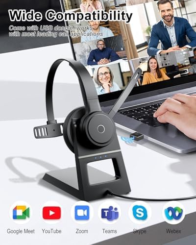 Blue Air ENC Noise Cancelling Wireless Call Center Headsets - Image 6