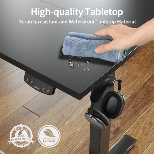 Agilestic 60 * 24 Inch Height Adjustable Electric Standing Desk, Black - Image 5